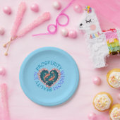 Pink and Turquoise Koi ペーパープレート (パーティー)