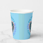 Pink and Turquoise koi 紙コップ (右)