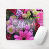 Pink and Violet Flowers Personalised マウスパッド (マウス)
