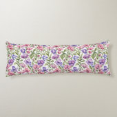 Pink and Violet Sweet Peas ボディピロー (裏面)