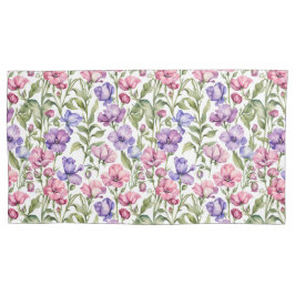 Pink and Violet Sweet Peas 枕カバー
