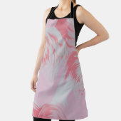 Pink and white abstract painting エプロン (インサイチュ)