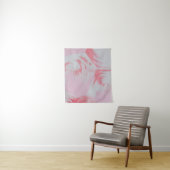Pink and white abstract painting タペストリー (インサイチュ)