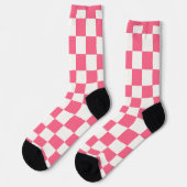 Pink and White Checkered Pattern  ソックス (左)
