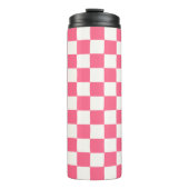 Pink and White Checkered Pattern  タンブラー (正面)