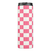 Pink and White Checkered Pattern  タンブラー (裏面)