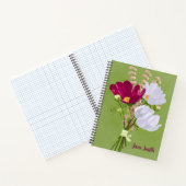Pink and White Cosmos Bouquet Notebook  ノートブック (内部)