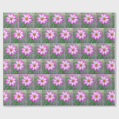 Pink and White Cosmos Flower ラッピングペーパー (フラット)