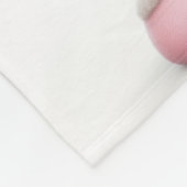 Pink and White Dachshund Fleece Baby Blanket フリースブランケット (角)