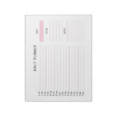 Pink And White Daily To-Doリストプランナー ノートパッド (回転)