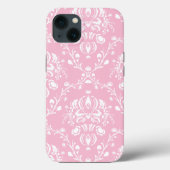 Pink and White Damask Case-Mate iPhoneケース (裏面)