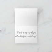 Pink and White Floral Wedding Thank you Card サンキューカード (内部)