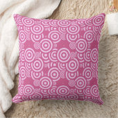 pink and white geometric クッション (ブランケット)