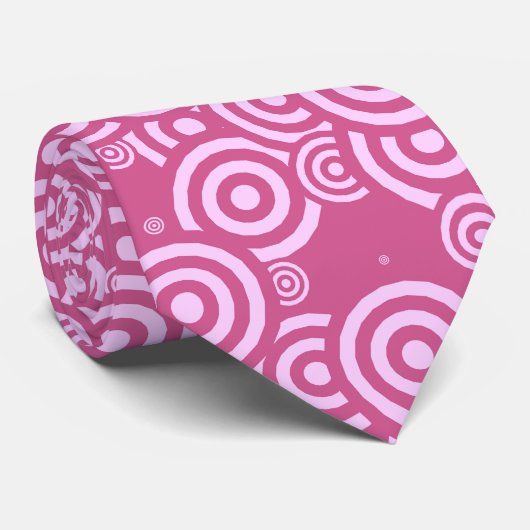 pink and white geometric ネクタイ (ロール)