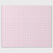 Pink and White Gingham ラッピングペーパー (フラット)