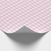 Pink and White Gingham ラッピングペーパー (角)