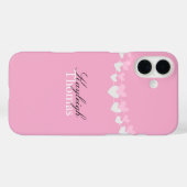 Pink and White Hearts Personalized Case-Mate iPhoneケース (裏面 (横))