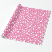 Pink and White Hearts Wrapping Paper  ラッピングペーパー (アンロールド)