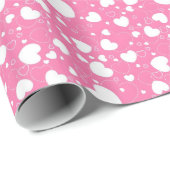 Pink and White Hearts Wrapping Paper  ラッピングペーパー (ロールコーナー)