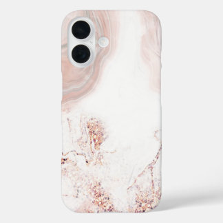 Pink and White Marble Pattern iPhone Case iPhone 16ケース
