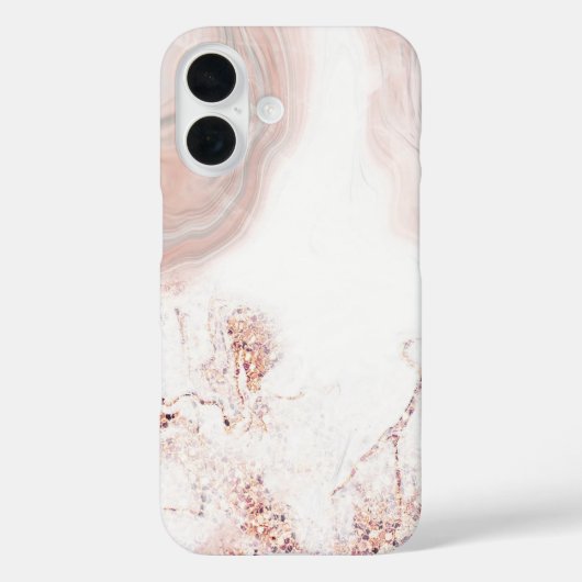 Pink and White Marble Pattern iPhone Case Case-Mate iPhoneケース (裏面)