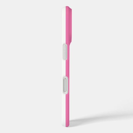 Pink and White Monogrammed Stripes Case-Mate iPhoneケース (裏面 / 右)