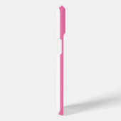 Pink and White Monogrammed Stripes Case-Mate iPhoneケース (裏面 / 右)