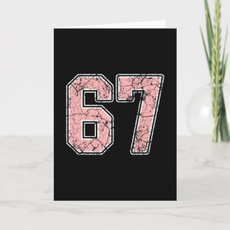 Pink And White Number 67 Jersey Player Uniform #67 カード