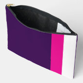 Pink and White on Navy Large アクセサリーポーチ (見開き)