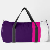 Pink and White on Navy Large ダッフルバッグ (正面)