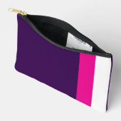 Pink and White on Navy Small アクセサリーポーチ (見開き)