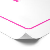 Pink and White Palm Palmetto Tree Monogram ポスター (角)