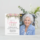 Pink and White Peony Celebration Of Life 招待状 (スタンド正面)