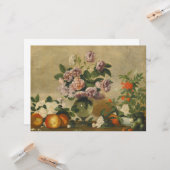 Pink and White Peony Flowers (Peonies Still Life) カード (正面/裏面インサイチュ)