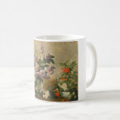 Pink and White Peony Flowers (Peonies Still Life) コーヒーマグカップ (正面右)