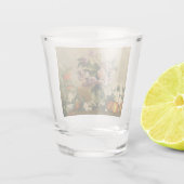 Pink and White Peony Flowers (Peonies Still Life) ショットグラス (裏面)