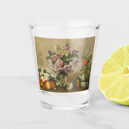 Pink and White Peony Flowers (Peonies Still Life) ショットグラス (正面)