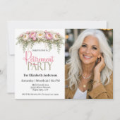 Pink and White Peony Retirement Party 招待状 (正面)