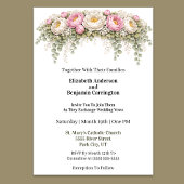 Pink and White Peony Wedding 招待状
