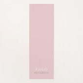 Pink and White Personalized Monogram Name ヨガマット (正面)