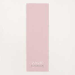 Pink and White Personalized Monogram Name ヨガマット