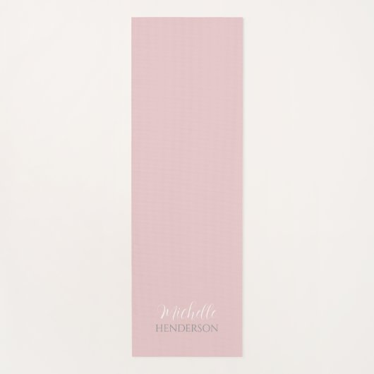 Pink and White Personalized Monogram Name ヨガマット (正面)