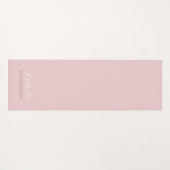 Pink and White Personalized Monogram Name ヨガマット (正面(横))