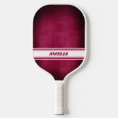 Pink and White Personalized Pickleball Paddle ピックルボールラケット (正面)