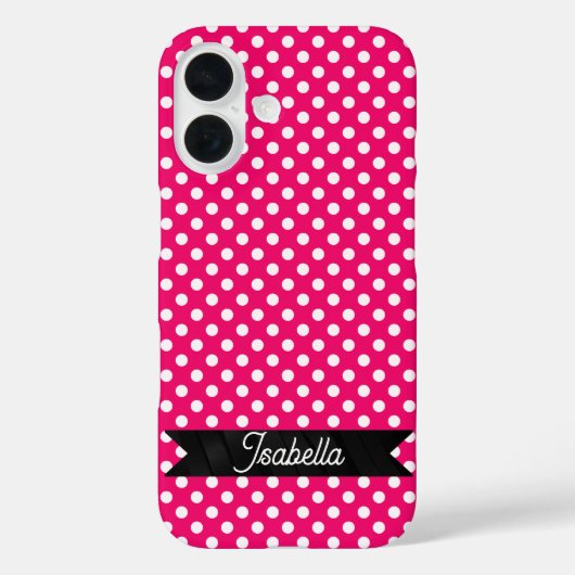 Pink and White Polka dots Case-Mate iPhoneケース (裏面)