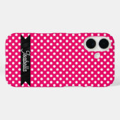 Pink and White Polka dots Case-Mate iPhoneケース (裏面 (横))