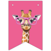 Pink and White Safari Animal Bunting Banner  バンティングフラッグ (第2の旗)