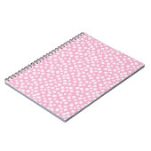 Pink and white spotty pattern notebook ノートブック (左側)