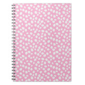 Pink and white spotty pattern notebook ノートブック (正面)