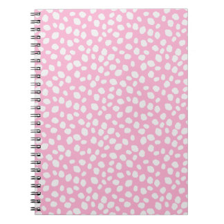 Pink and white spotty pattern notebook ノートブック